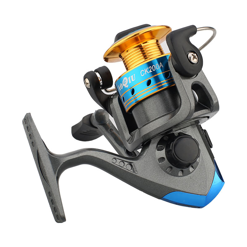 Mini carretes de pesca giratorios con carrete de metal