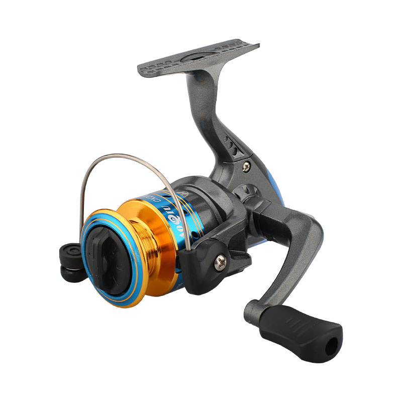 Mini carretes de pesca giratorios con carrete de metal