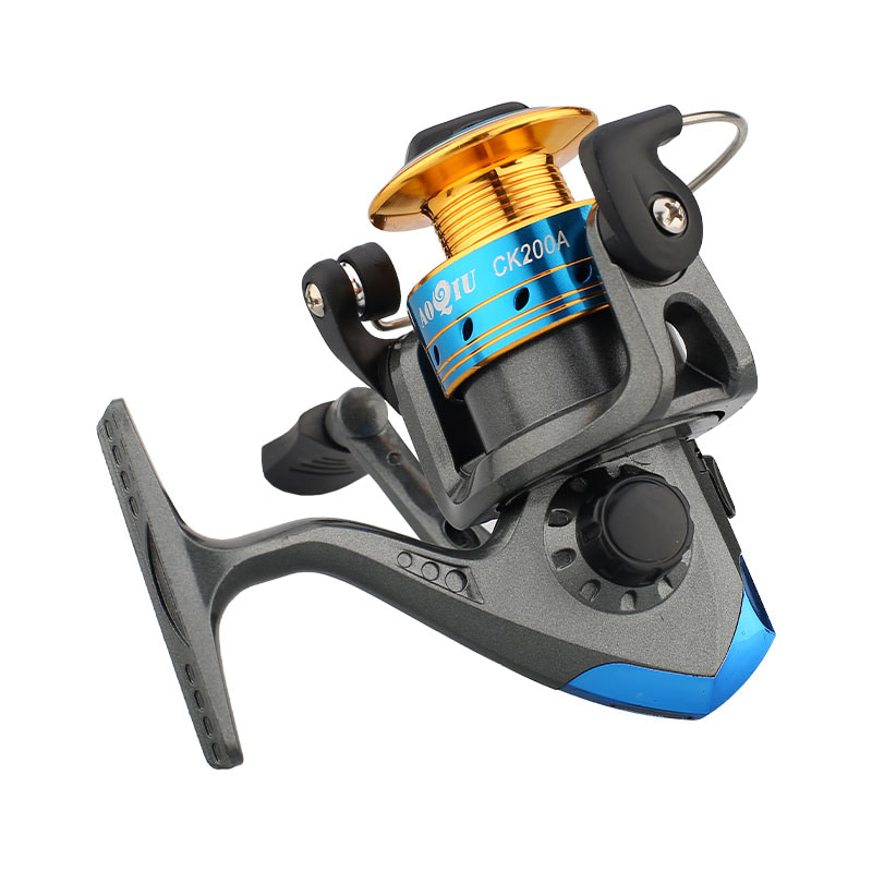 Mini carretes de pesca giratorios con carrete de metal