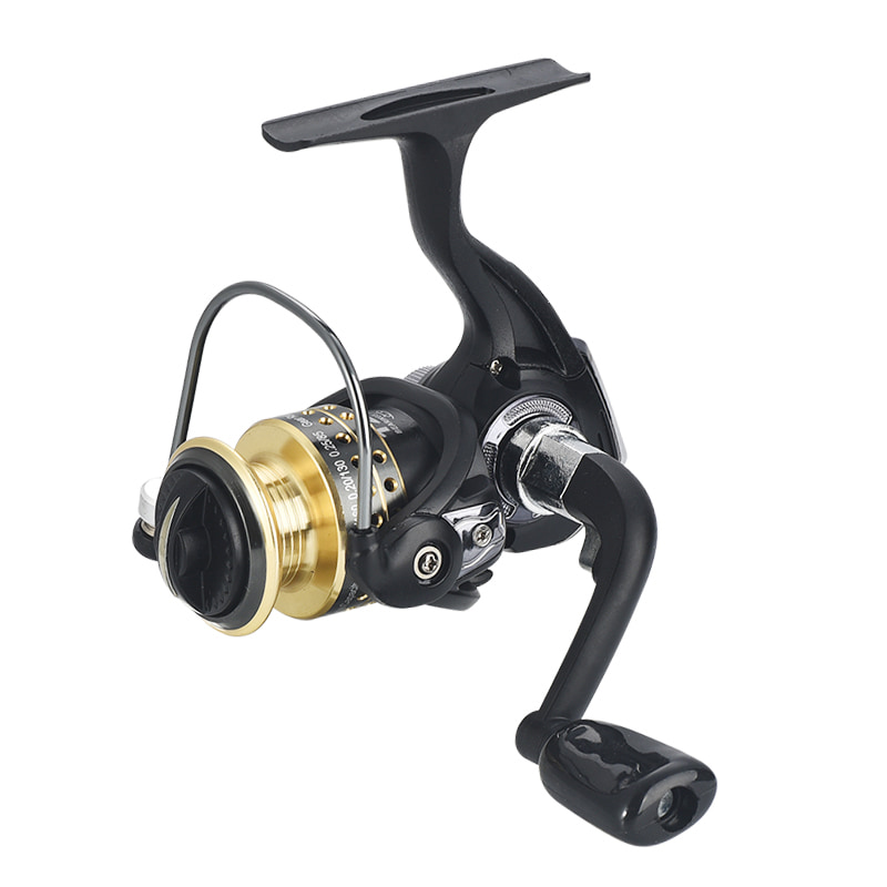 Mini carretes de pesca en hielo de fundición de cebo de metal 9 + 1BB