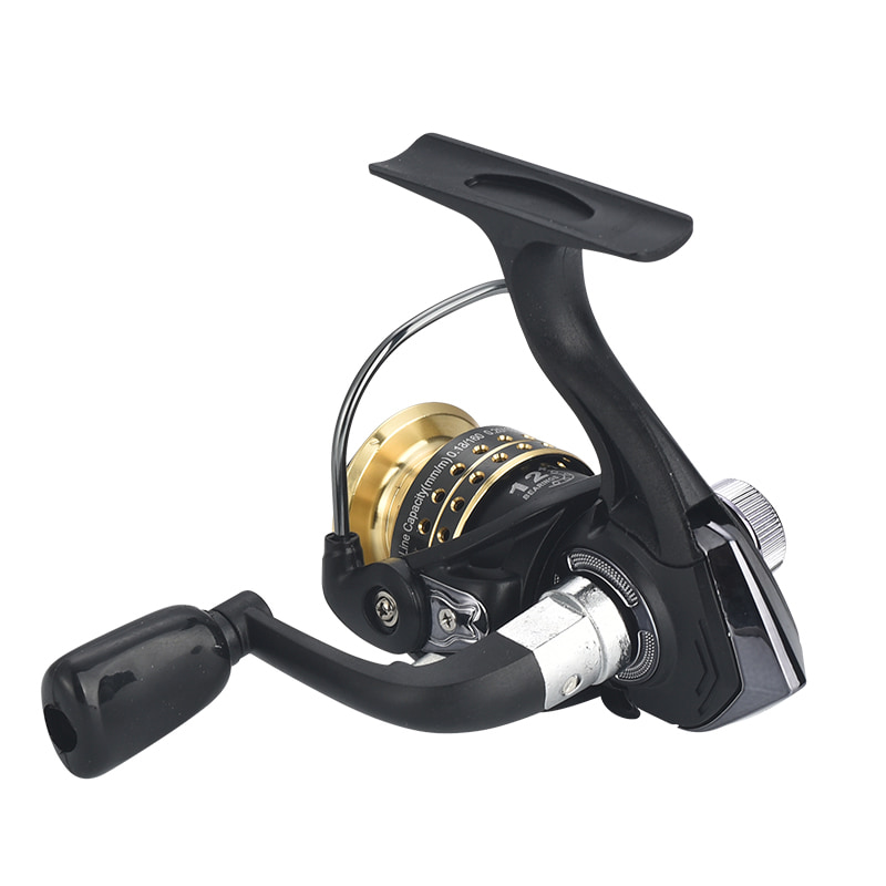 Mini carretes de pesca en hielo de fundición de cebo de metal 9 + 1BB