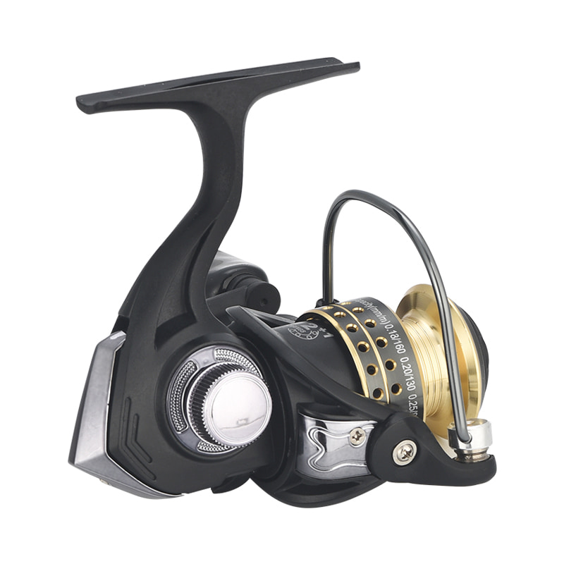 Mini carretes de pesca en hielo de fundición de cebo de metal 9 + 1BB