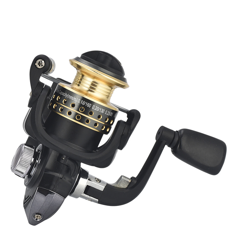 Mini carretes de pesca en hielo de fundición de cebo de metal 9 + 1BB