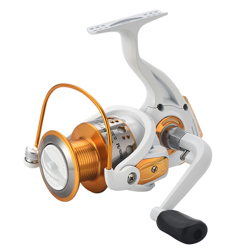 Carrete de Metal blanco para pesca en el mar, carrete giratorio para agua salada, fundición de cebo, carretes de Surf, carretes de pesca giratorios