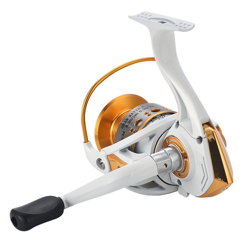 Carrete de Metal blanco para pesca en el mar, carrete giratorio para agua salada, fundición de cebo, carretes de Surf, carretes de pesca giratorios