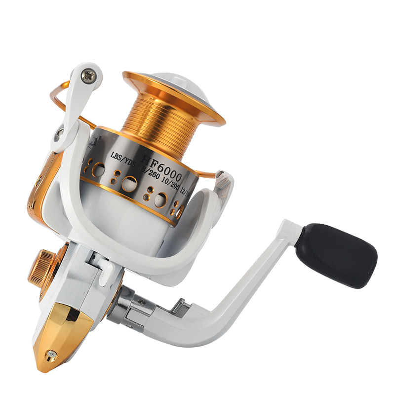 Carrete de Metal blanco para pesca en el mar, carrete giratorio para agua salada, fundición de cebo, carretes de Surf, carretes de pesca giratorios