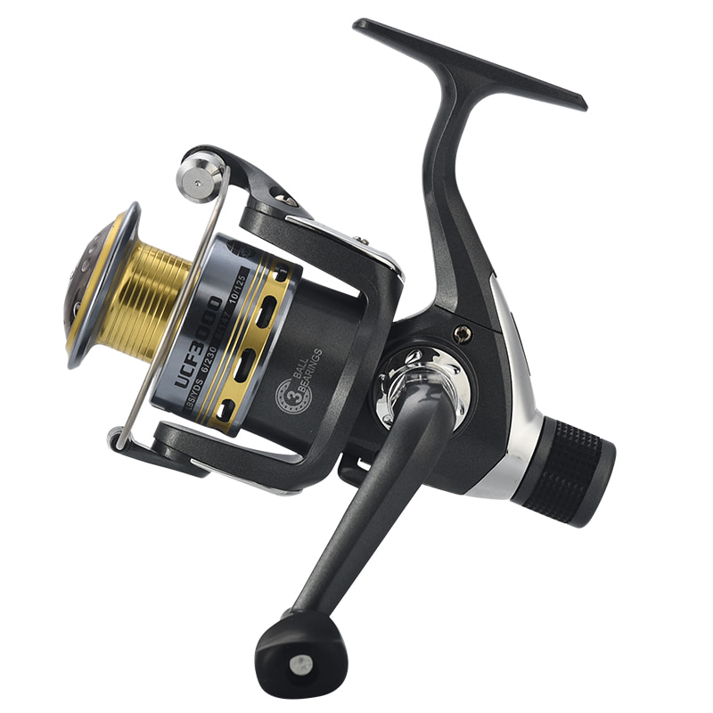 Carretes de pesca giratorios con freno trasero de metal con 9 rodamientos