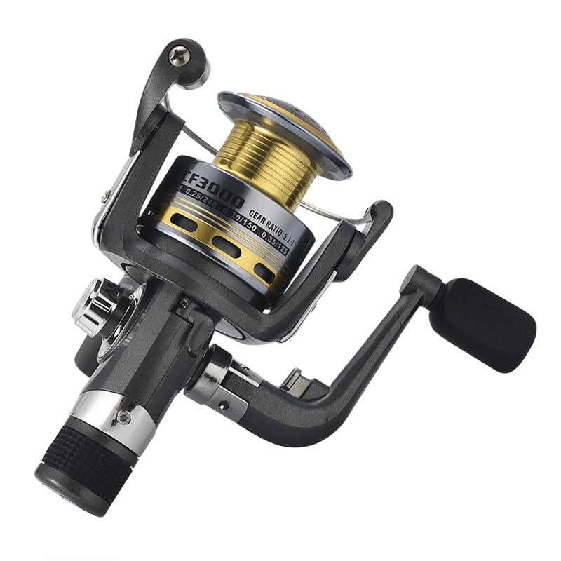 Carretes de pesca giratorios con freno trasero de metal con 9 rodamientos