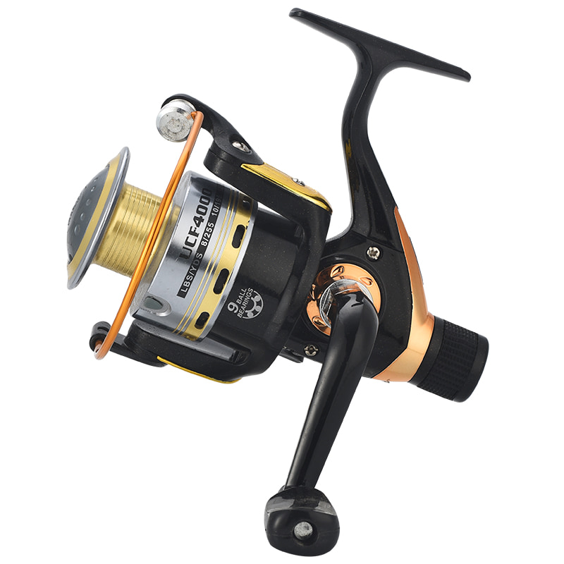 carrete de metal freno trasero pesca carrete giratorio