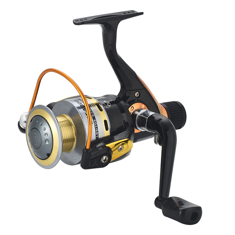 carrete de metal freno trasero pesca carrete giratorio