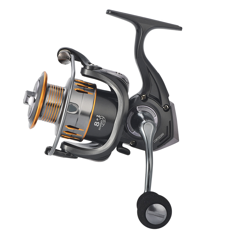 Carrete de Metal más nuevo, carrete con mango de Sreaw, carrete giratorio de pesca en mar, carretes de pesca giratorios de fundición de cebo de agua salada