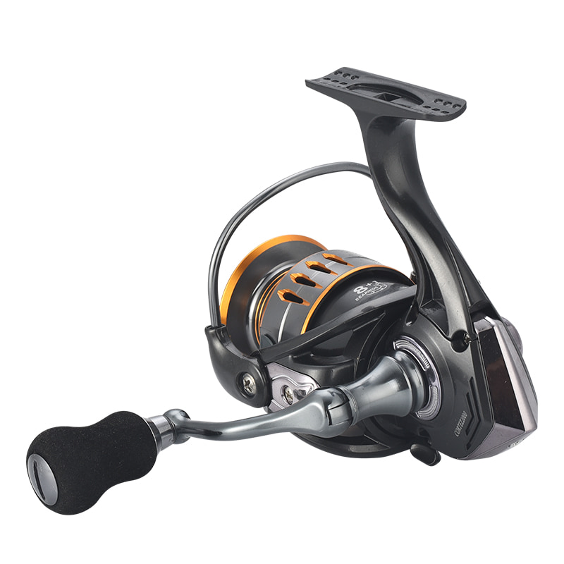 Carrete de Metal más nuevo, carrete con mango de Sreaw, carrete giratorio de pesca en mar, carretes de pesca giratorios de fundición de cebo de agua salada