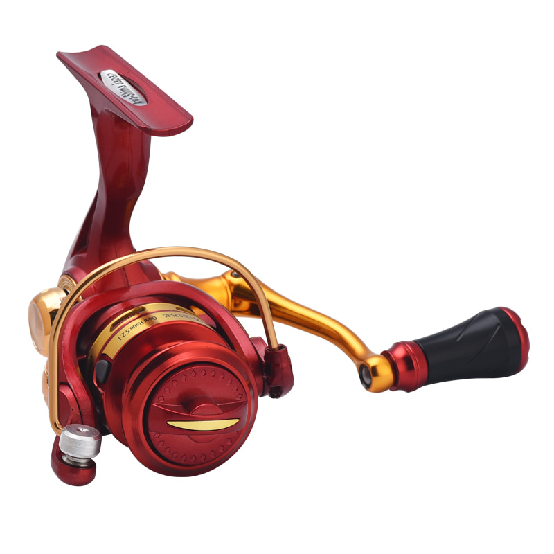 Carretes de fundición de cebo de agua salada de aguas profundas con mango roscado CNC de Metal completo, rueda de pesca en hielo, carrete de pesca giratorio, mini carretes