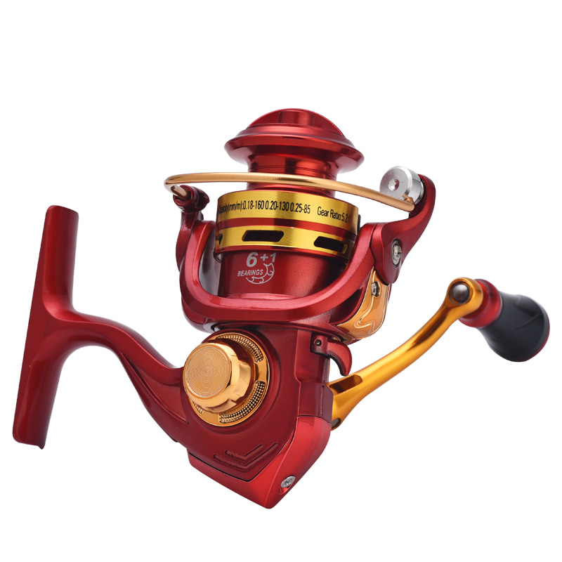 Carretes de fundición de cebo de agua salada de aguas profundas con mango roscado CNC de Metal completo, rueda de pesca en hielo, carrete de pesca giratorio, mini carretes