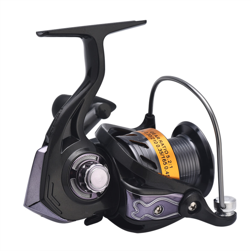 Carrete de Metal de alta calidad 5,1: 1, rueda de línea de pescado, carrete giratorio, carrete para baitcasting de agua salada, equipo de pesca giratorio, carretes de pesca