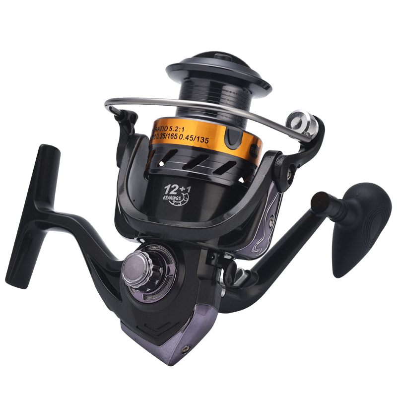 Carrete de Metal de alta calidad 5,1: 1, rueda de línea de pescado, carrete giratorio, carrete para baitcasting de agua salada, equipo de pesca giratorio, carretes de pesca
